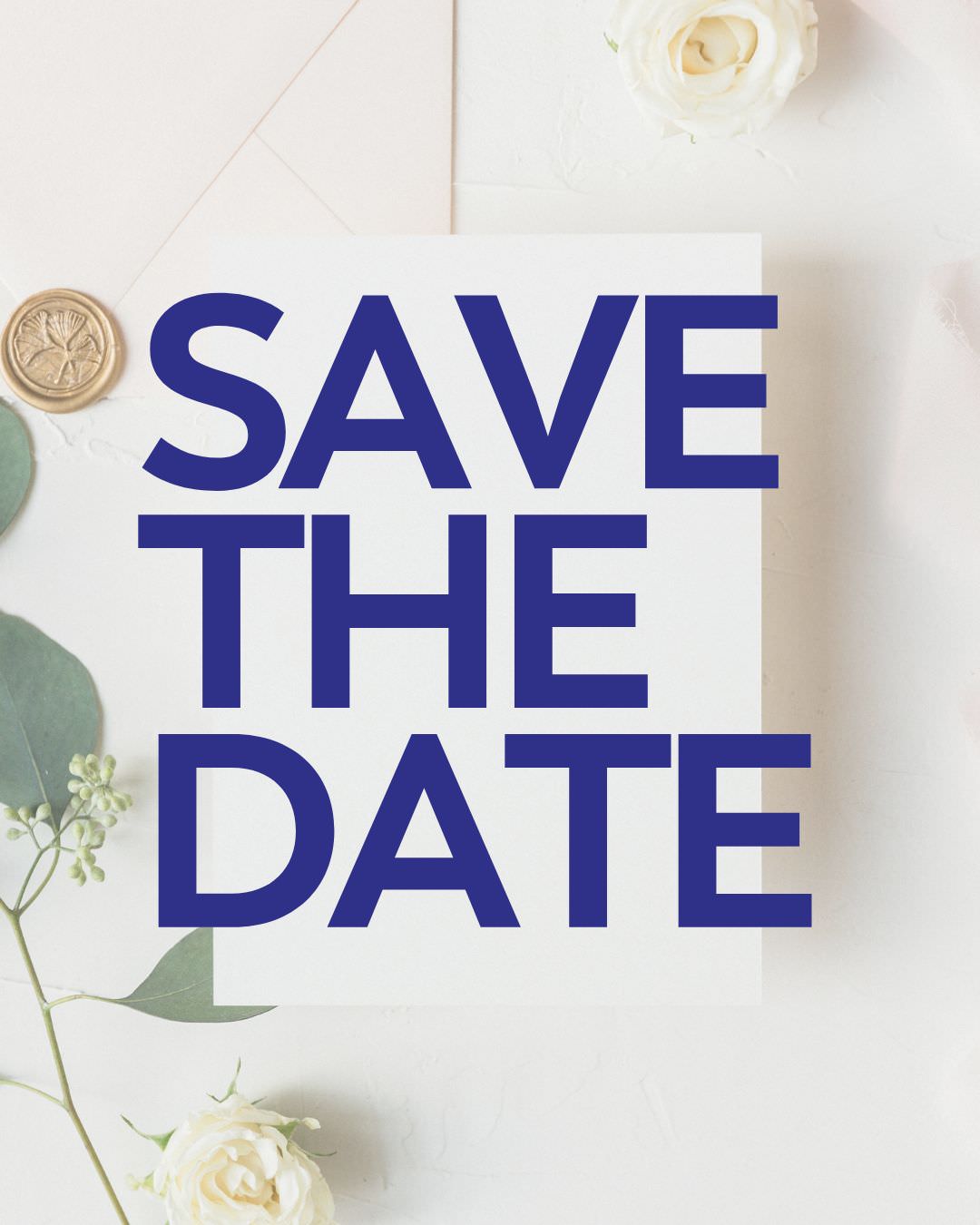 save the date graphic for engagement videos