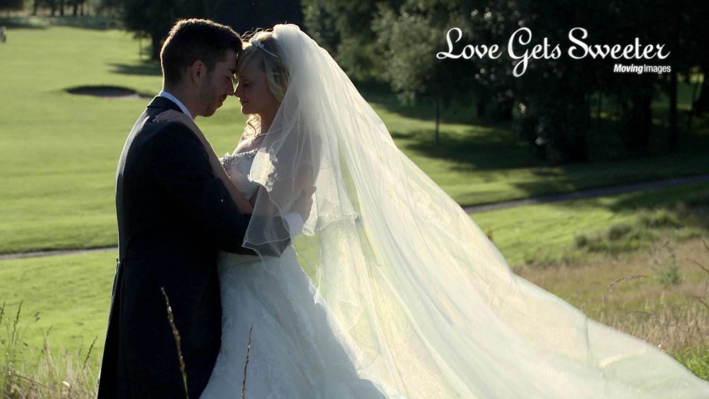 bride and groom having portraits in Cheshire filmed by Love Gets Sweeter
