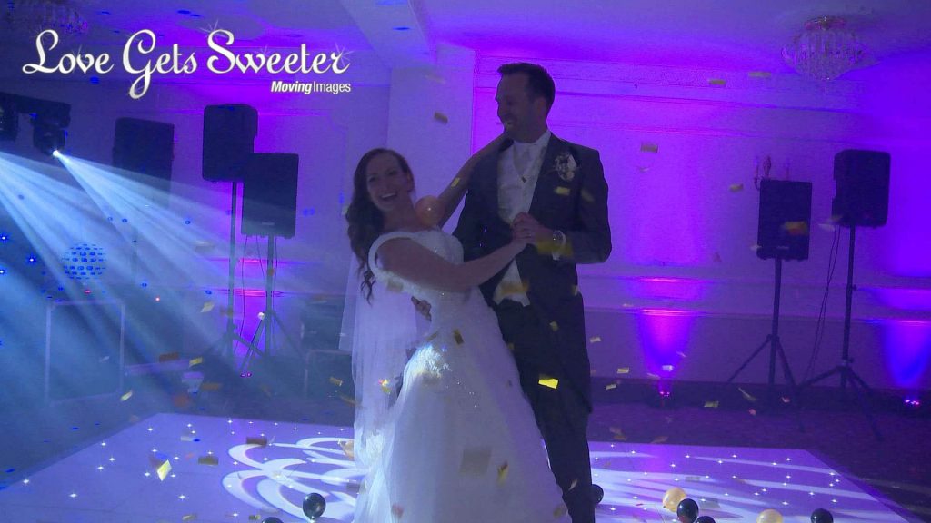 choreographed first dance to michael buble finished with a balloon and confetti canon