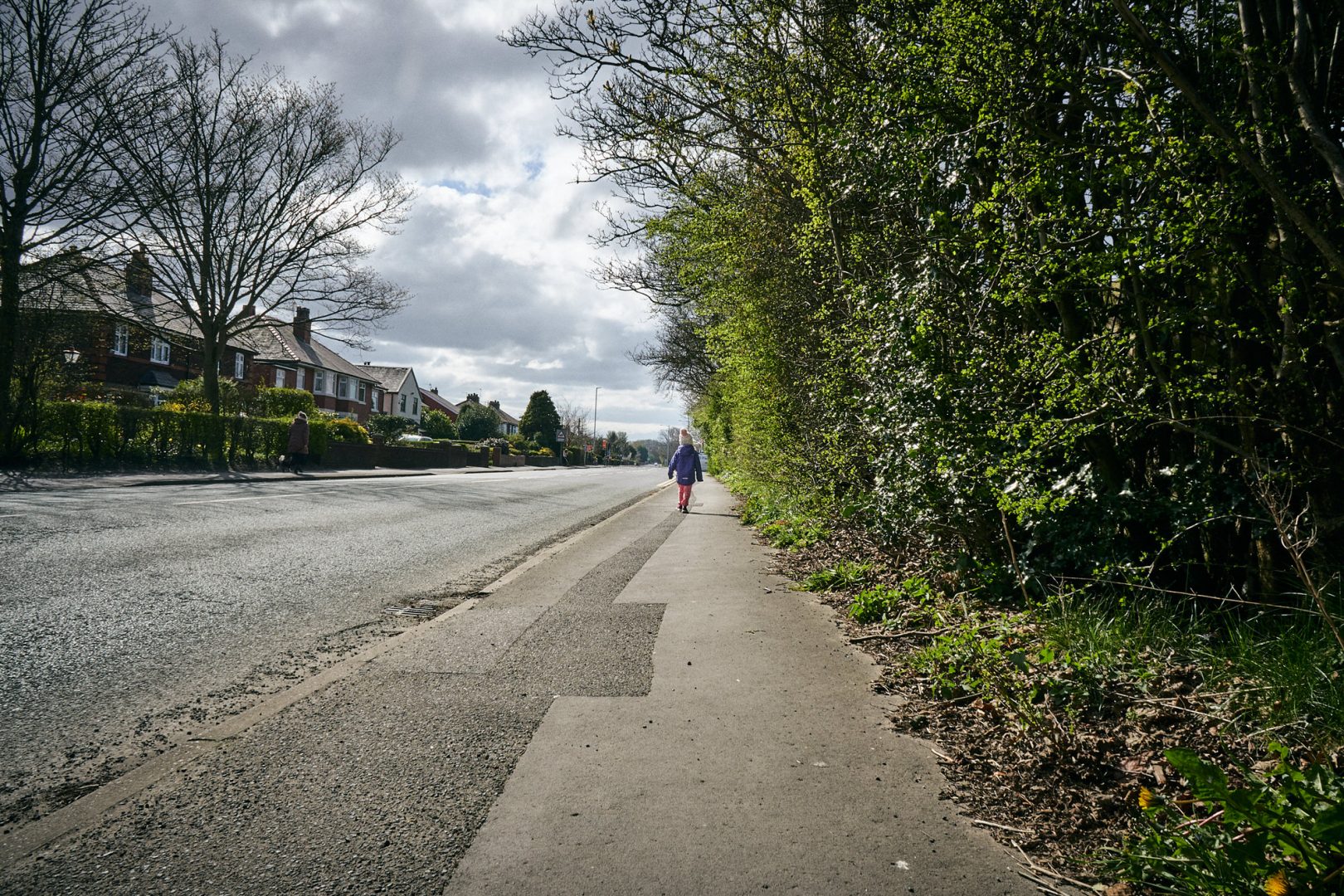 empty a59 in burscough lancashire during lockdown