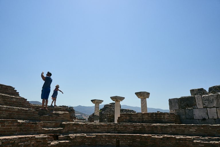 family explore St Johns Basilica in Turkey during covid19