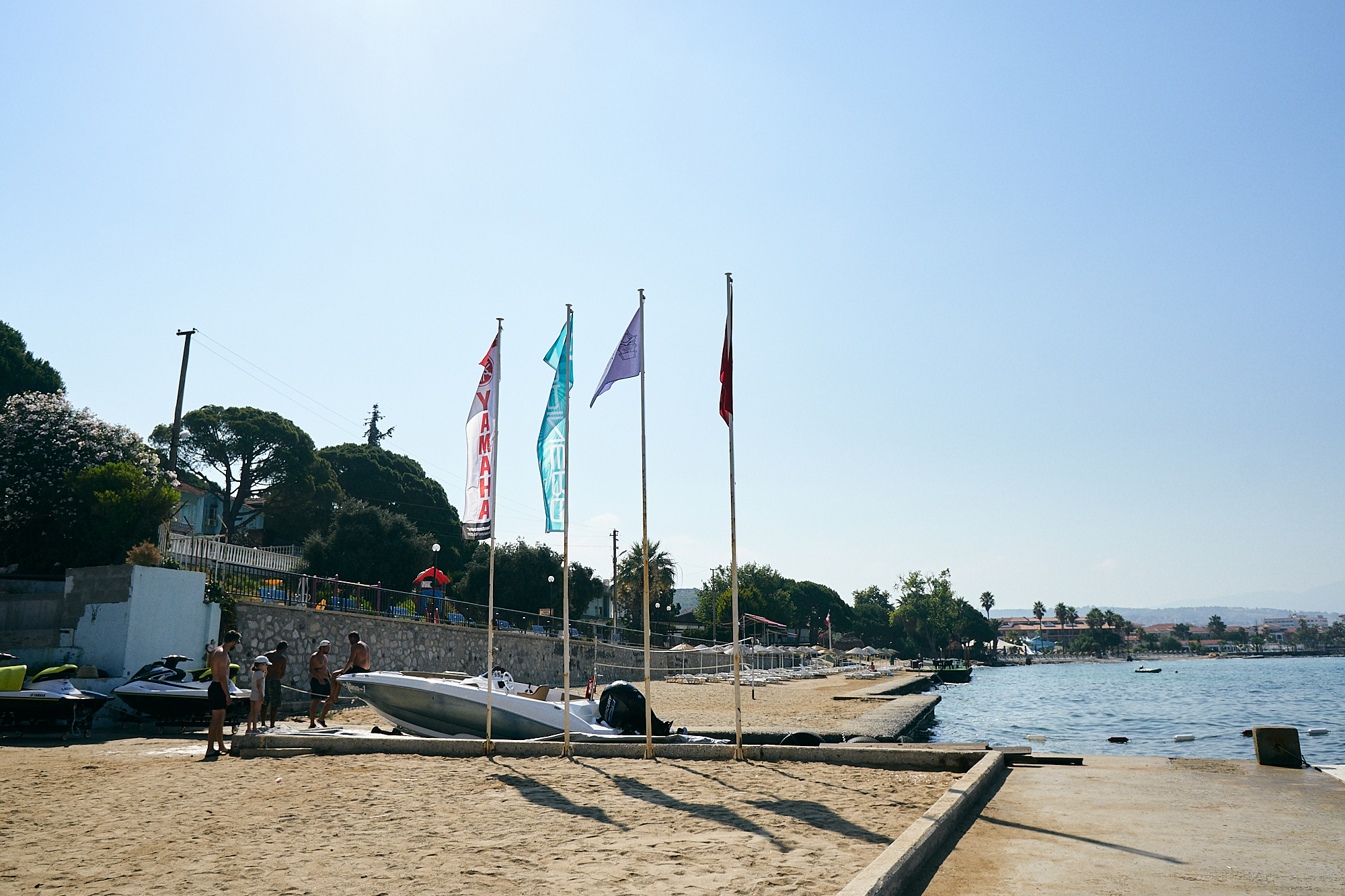 empty beach at Kusadasi during covid19