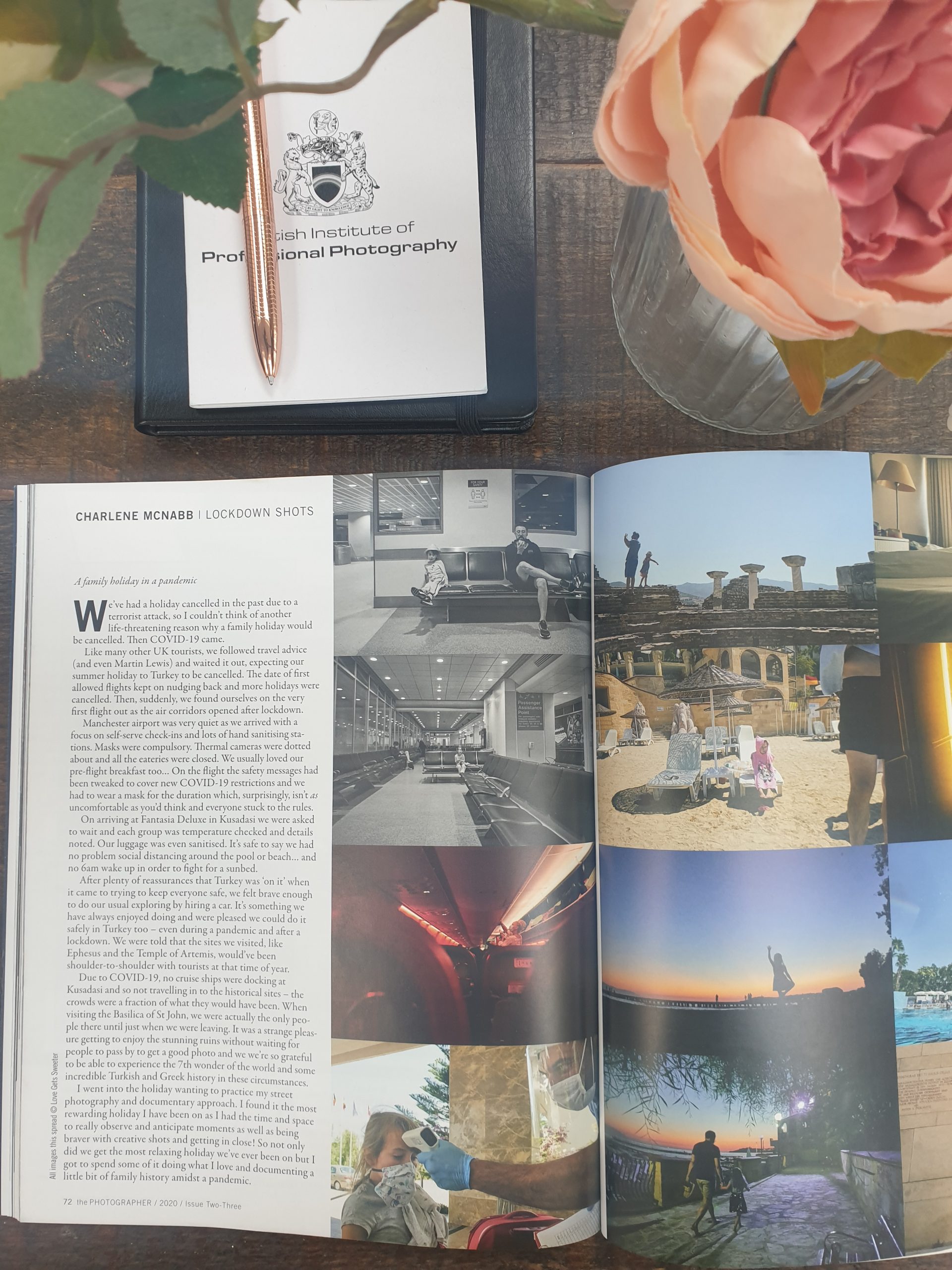 the bipp photographer magazine feature open on table