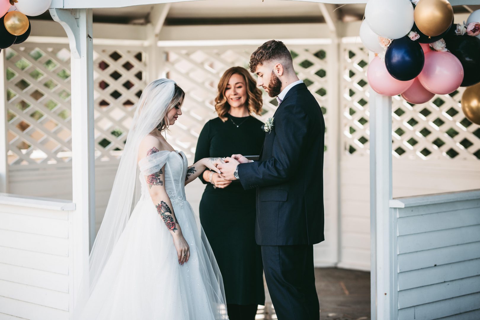 independant outdoor wedding ceremony at west tower lancashire