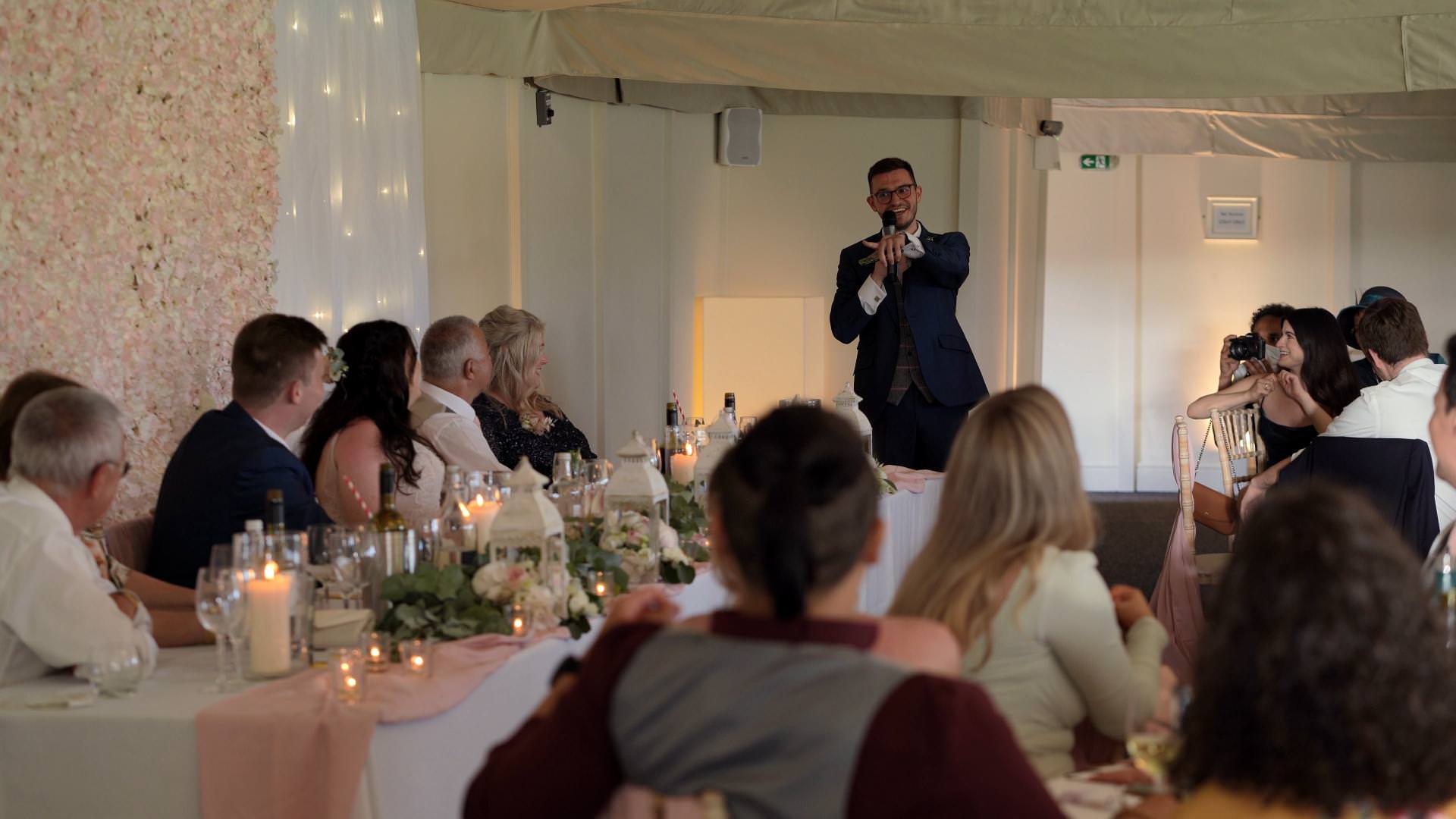 best man speech during wedding reception