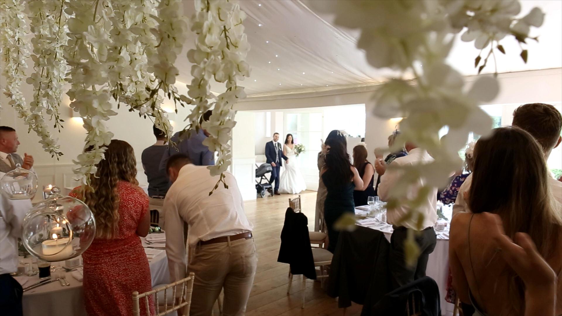 couple announced in to Iscoyd Park reception room