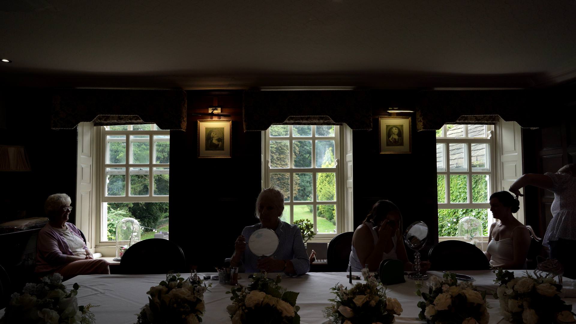 bridal party getting ready at Whitley Hall Sheffield