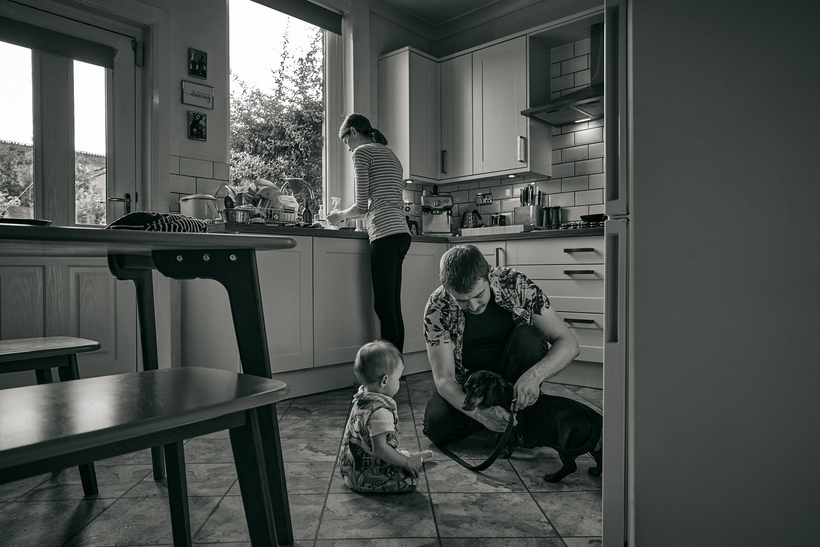 photo of real family life in the kitchen