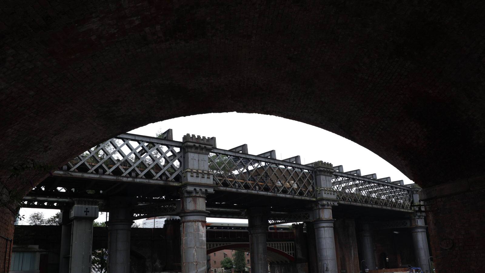 video still of deansgate trainline and arches