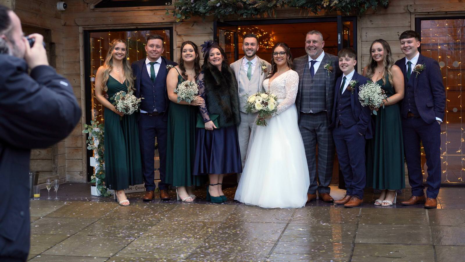 jonny draper takes a family group photo outside Styal Lodge