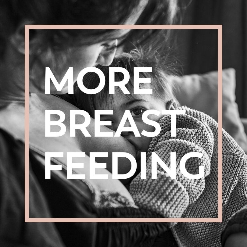 Black and white documentary photo of a mum breastfeeding