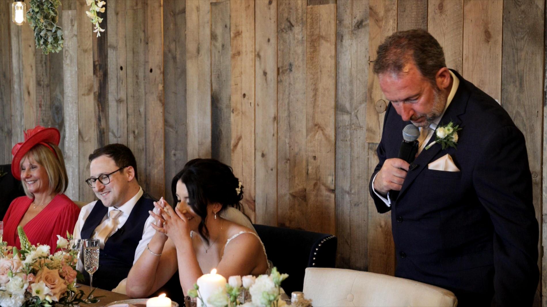 father of the brides embarrasing speech at Wharfdale Grange in Yorkshire