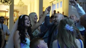 guests party and dance with the couple at West Tower