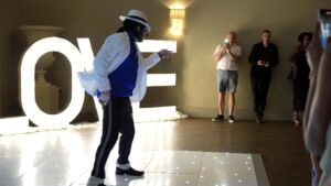 a Michael Jackson tribute performs at Stubton Hall wedding