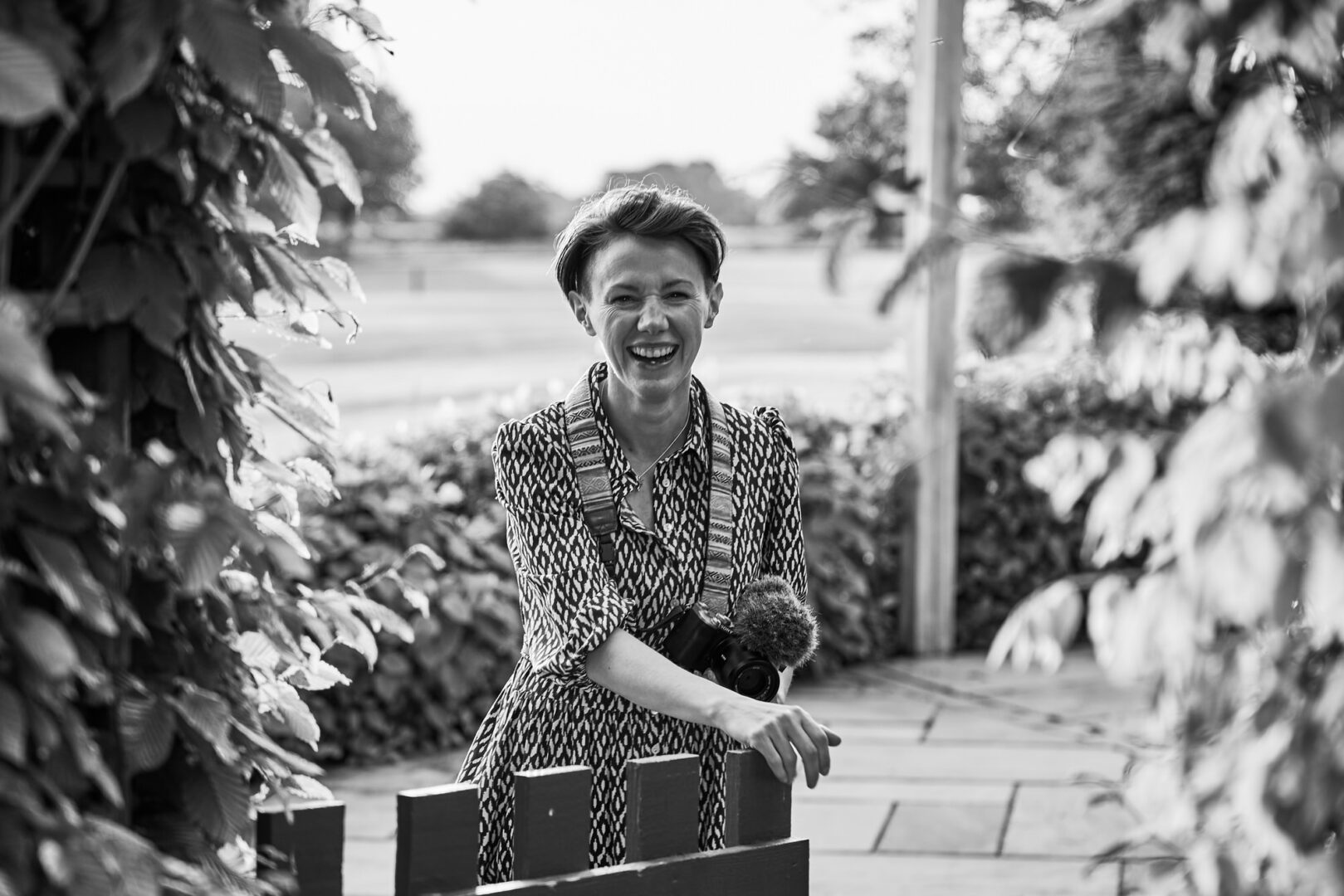 photo of me as a wedding videographer at a wedding