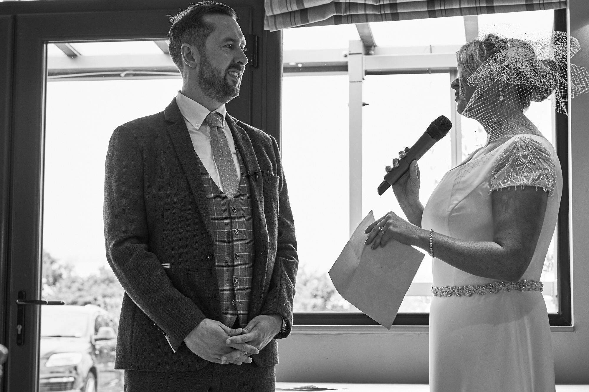 the couple renew their vows in front of guests at The Aviary Ormskirk