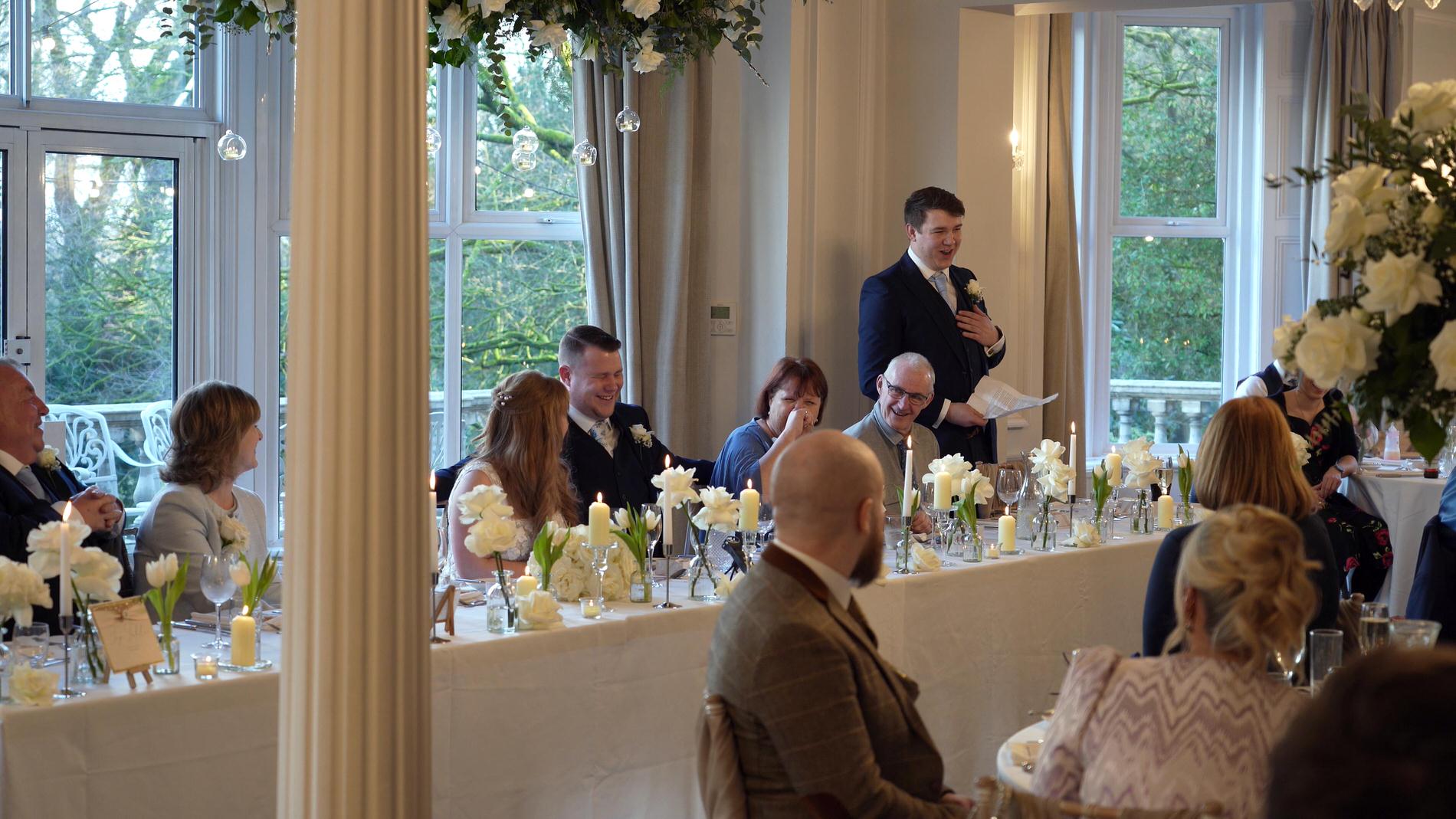 a best mans speech at Ashfield House Standish