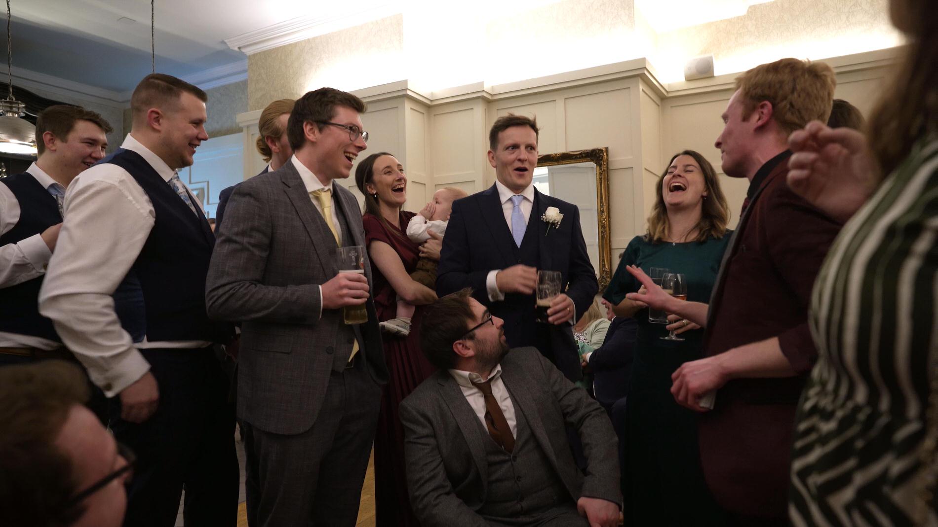 guests are amazed by close hand magic by Zanda magic at Ashfield House Standish