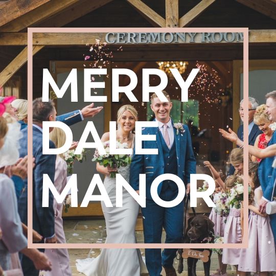 confetti outside ceremony room of Merrydale Manor