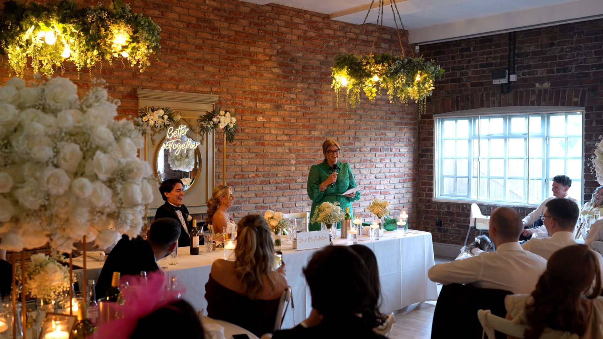 a mother of the bride speech at Larkspur Lodge in Cheshire