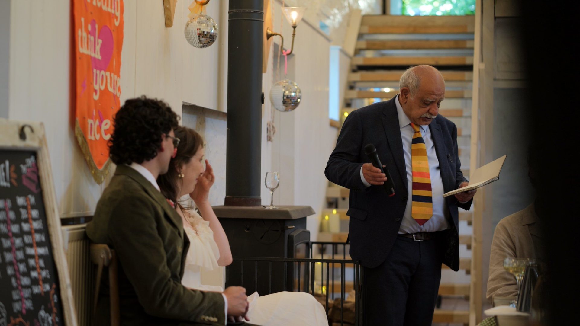 the couple get emotional during wedding speeches
