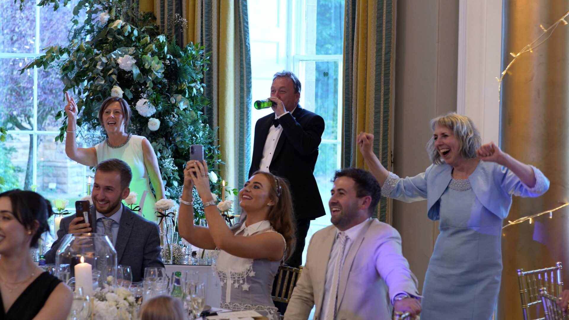 guests reactions to House of Bamboo surprise dance