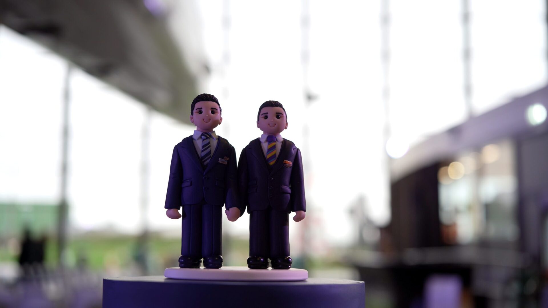 a personalised cabin crew cake topper