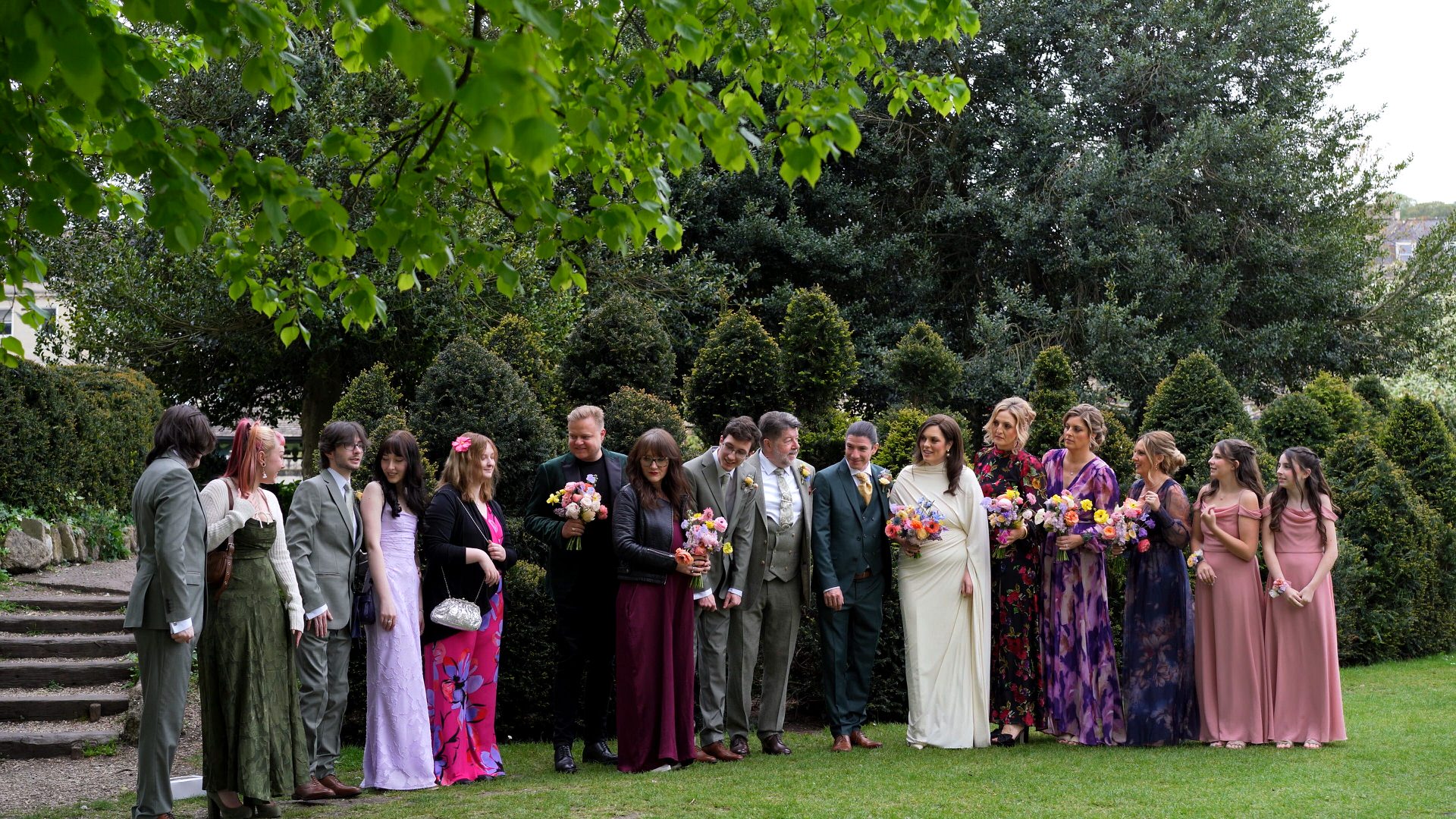 a large group photos at Bath City Parade gardens