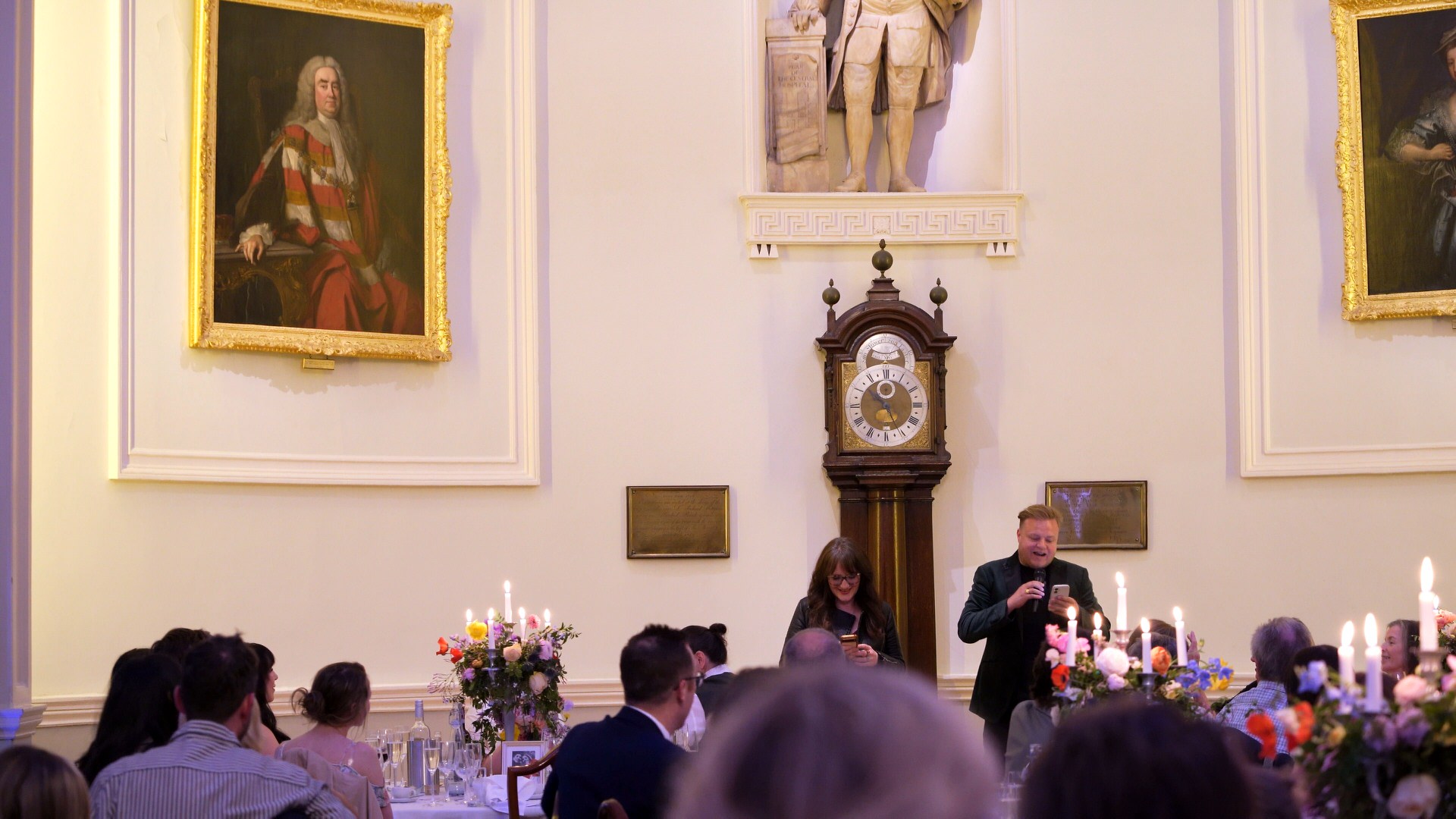 a wide video still of a wedding speech at The Pump House