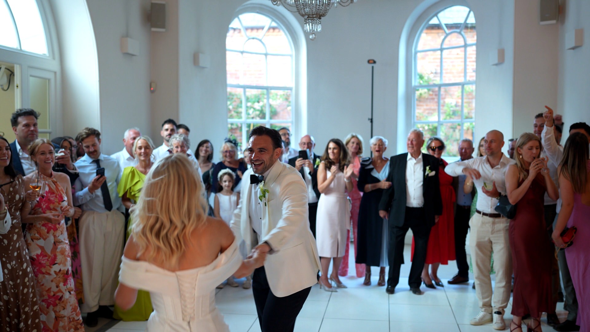 a lively first dance at Iscoyd Park